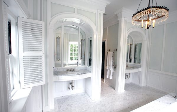 painted vanities and paneling